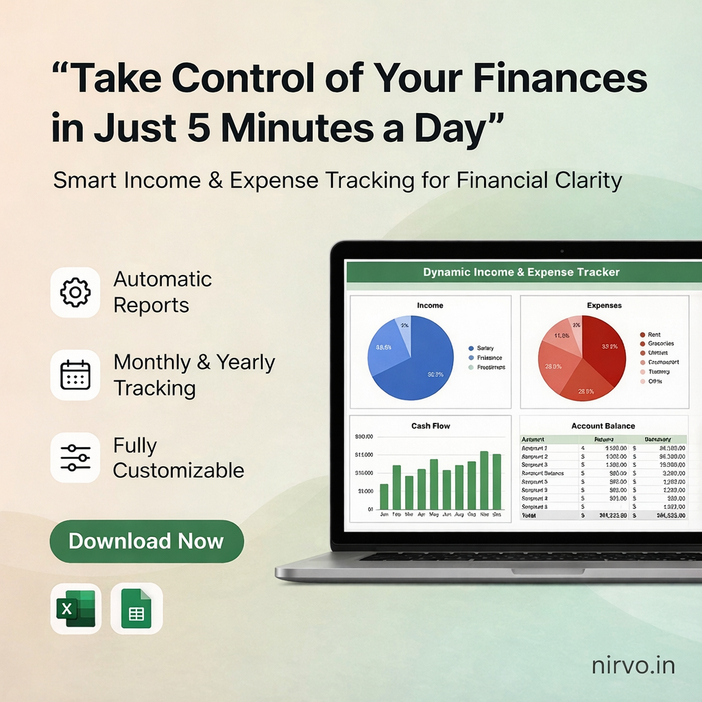 Nirvo All-in-One Habit + Income & Expense Tracker